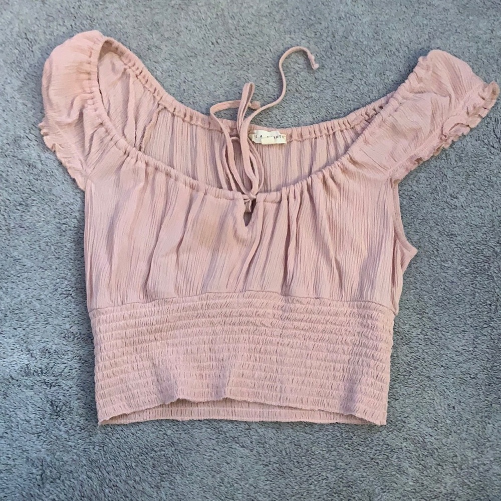 Light pink flowy top